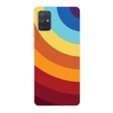PrintiFy Samsung Galaxy A71 ile Uyumlu Kapak Renk Cümbüşü A Kırmızı Tasarımlı 1mm Fit Şeffaf Silikon Kılıf