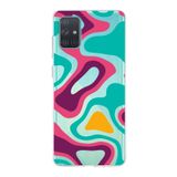 PrintiFy Samsung Galaxy A71 ile Uyumlu Kapak Renkli Desen A Kırmızı Tasarımlı 1mm Fit Şeffaf Silikon Kılıf