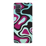 PrintiFy Samsung Galaxy A71 ile Uyumlu Kapak Renkli Desen D Siyah Tasarımlı 1mm Fit Şeffaf Silikon Kılıf