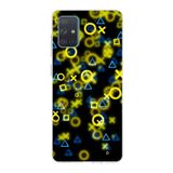 PrintiFy Samsung Galaxy A71 ile Uyumlu Kapak Semboller Tasarımlı 1mm Fit Şeffaf Silikon Kılıf