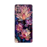 PrintiFy Samsung Galaxy A71 ile Uyumlu Vitray Sessiz Lotus Tasarımlı Şeffaf Silikon Kılıf
