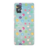 PrintiFy Samsung Galaxy A71 ile Uyumlu Water Color 6 Kamera Korumalı Şeffaf Kılıf