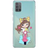 PrintiFy Samsung Galaxy A71 Kamera Korumalı Kapak Vespagirl Tasarımlı Şeffaf Kılıf