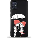Printify Samsung Galaxy A71 Uyumlu Lansman Kılıf Aşk Tasarımlı Içi Kadife Kapak-Siyah