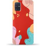 Printify Samsung Galaxy A71 Uyumlu Lansman Kılıf Karışık Renkler Tasarımlı Içi Kadife Kapak-Kırmızı