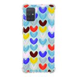 PrintiFy Samsung Galaxy A71 Uyumlu Water Color 1 Baskılı Şeffaf Köşe Korumalı Antişok Kılıf