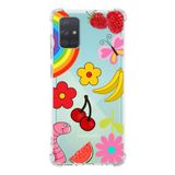 PrintiFy Samsung Galaxy A71 Uyumlu Water Color 5 Baskılı Şeffaf Köşe Korumalı Antişok Kılıf