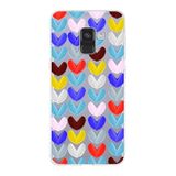 PrintiFy Samsung Galaxy A8 2018 ile Uyumlu 1mm Slim Fit Water Color 1 Baskılı Şeffaf Kılıf