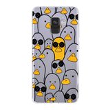 PrintiFy Samsung Galaxy A8 2018 ile Uyumlu Kapak Duck Tasarımlı 1mm Fit Şeffaf Silikon Kılıf
