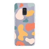 PrintiFy Samsung Galaxy A8 2018 ile Uyumlu Kapak Grunge Tasarımlı 1mm Fit Şeffaf Silikon Kılıf
