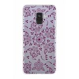 PrintiFy Samsung Galaxy A8 2018 ile Uyumlu Kapak Nostalji Desen - F Tasarımlı 1mm Fit Şeffaf Silikon Kılıf