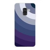 PrintiFy Samsung Galaxy A8 2018 ile Uyumlu Kapak Renk Cümbüşü E Mavi Tasarımlı 1mm Fit Şeffaf Silikon Kılıf