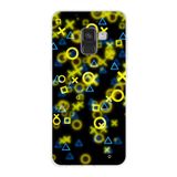 PrintiFy Samsung Galaxy A8 2018 ile Uyumlu Kapak Semboller Tasarımlı 1mm Fit Şeffaf Silikon Kılıf