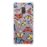 PrintiFy Samsung Galaxy A8 2018 Uyumlu Water Color 2 Baskılı Şeffaf Köşe Korumalı Antişok Kılıf