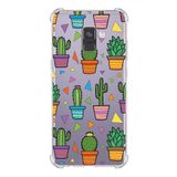 PrintiFy Samsung Galaxy A8 2018 Uyumlu Water Color 4 Baskılı Şeffaf Köşe Korumalı Antişok Kılıf