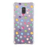 PrintiFy Samsung Galaxy A8 2018 Uyumlu Water Color 6 Baskılı Şeffaf Köşe Korumalı Antişok Kılıf