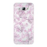 PrintiFy Samsung Galaxy A8 ile Uyumlu Kapak Floral Pudra Tasarımlı 1mm Fit Şeffaf Silikon Kılıf