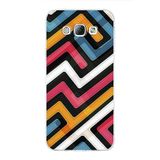 PrintiFy Samsung Galaxy A8 ile Uyumlu Kapak Labirent Grafiti Tasarımlı 1mm Fit Şeffaf Silikon Kılıf