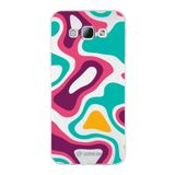 PrintiFy Samsung Galaxy A8 ile Uyumlu Kapak Renkli Desen A Kırmızı Tasarımlı 1mm Fit Şeffaf Silikon Kılıf