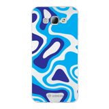 PrintiFy Samsung Galaxy A8 ile Uyumlu Kapak Renkli Desen C Mavi Tasarımlı 1mm Fit Şeffaf Silikon Kılıf