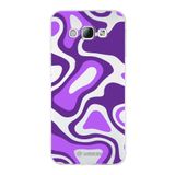 PrintiFy Samsung Galaxy A8 ile Uyumlu Kapak Renkli Desen F Mor Tasarımlı 1mm Fit Şeffaf Silikon Kılıf