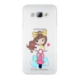 PrintiFy Samsung Galaxy A8 ile Uyumlu Kapak Vespagirl Tasarımlı 1mm Fit Şeffaf Silikon Kılıf