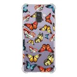 PrintiFy Samsung Galaxy A8 Plus 2018 Water Color 2 Baskılı Şeffaf Köşe Korumalı Antişok Kılıf