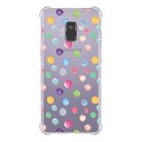 PrintiFy Samsung Galaxy A8 Plus 2018 Water Color 6 Baskılı Şeffaf Köşe Korumalı Antişok Kılıf
