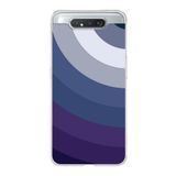 PrintiFy Samsung Galaxy A80 ile Uyumlu Kapak Renk Cümbüşü E Mavi Tasarımlı 1mm Fit Şeffaf Silikon Kılıf