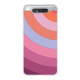 PrintiFy Samsung Galaxy A80 ile Uyumlu Kapak Renk Cümbüşü F Pembe Tasarımlı 1mm Fit Şeffaf Silikon Kılıf