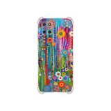 PrintiFy Samsung Galaxy A81 ile Uyumlu Düşlerin Dansı serisi Folklorik Bahçe Tasarımlı Uv Baskılı Köşe Korumalı Antişok Kılıf