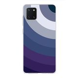 PrintiFy Samsung Galaxy A81 ile Uyumlu Kapak Renk Cümbüşü E Mavi Tasarımlı 1mm Fit Şeffaf Silikon Kılıf