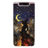PrintiFy Samsung Galaxy A90 ile Uyumlu Vitray Cadı Saati Tasarımlı Şeffaf Silikon Kılıf