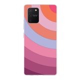 PrintiFy Samsung Galaxy A91 ile Uyumlu Kapak Renk Cümbüşü F Pembe Tasarımlı 1mm Fit Şeffaf Silikon Kılıf