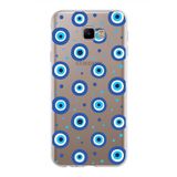 PrintiFy Samsung Galaxy J4 Core ile Uyumlu 1mm Slim Fit Nazar Boncuğu 1 Baskılı Şeffaf Kılıf