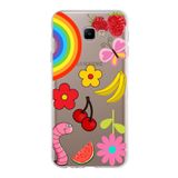 PrintiFy Samsung Galaxy J4 Core ile Uyumlu 1mm Slim Fit Water Color 5 Baskılı Şeffaf Kılıf