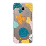 PrintiFy Samsung Galaxy J4 Core ile Uyumlu Kapak Geometrik Şekiller Tasarımlı 1mm Fit Şeffaf Silikon Kılıf