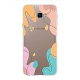 PrintiFy Samsung Galaxy J4 Core ile Uyumlu Kapak Karışık Renkler Tasarımlı 1mm Fit Şeffaf Silikon Kılıf