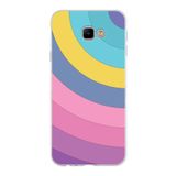 PrintiFy Samsung Galaxy J4 Core ile Uyumlu Kapak Renk Cümbüşü B Mor Tasarımlı 1mm Fit Şeffaf Silikon Kılıf
