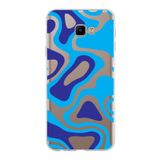 PrintiFy Samsung Galaxy J4 Core ile Uyumlu Kapak Renkli Desen C Mavi Tasarımlı 1mm Fit Şeffaf Silikon Kılıf