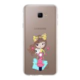 PrintiFy Samsung Galaxy J4 Core ile Uyumlu Kapak Vespagirl Tasarımlı 1mm Fit Şeffaf Silikon Kılıf