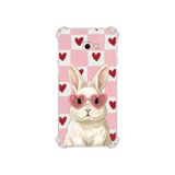 PrintiFy Samsung Galaxy J4 Core ile Uyumlu Pembe Pötikare Serisi Pembe Zıpzıp Tasarımlı Uv Baskılı Köşe Korumalı Antişok Kılıf