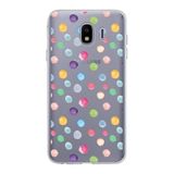 PrintiFy Samsung Galaxy J4 ile Uyumlu 1mm Slim Fit Water Color 6 Baskılı Şeffaf Kılıf
