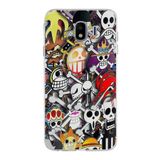 PrintiFy Samsung Galaxy J4 ile Uyumlu Kapak Anime Tasarımlı 1mm Fit Şeffaf Silikon Kılıf