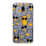 PrintiFy Samsung Galaxy J4 ile Uyumlu Kapak Duck Tasarımlı 1mm Fit Şeffaf Silikon Kılıf