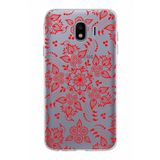 PrintiFy Samsung Galaxy J4 ile Uyumlu Kapak Nostalji Desen - E Tasarımlı 1mm Fit Şeffaf Silikon Kılıf