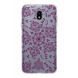 PrintiFy Samsung Galaxy J4 ile Uyumlu Kapak Nostalji Desen - F Tasarımlı 1mm Fit Şeffaf Silikon Kılıf