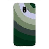 PrintiFy Samsung Galaxy J4 ile Uyumlu Kapak Renk Cümbüşü C Haki Tasarımlı 1mm Fit Şeffaf Silikon Kılıf
