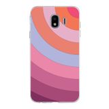 PrintiFy Samsung Galaxy J4 ile Uyumlu Kapak Renk Cümbüşü F Pembe Tasarımlı 1mm Fit Şeffaf Silikon Kılıf