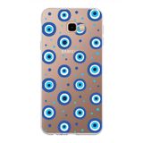 PrintiFy Samsung Galaxy J4 Plus ile Uyumlu 1mm Slim Fit Nazar Boncuğu 1 Baskılı Şeffaf Kılıf